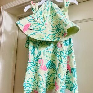 NWT 12M Pink and Green Tropical 3 Piece Set